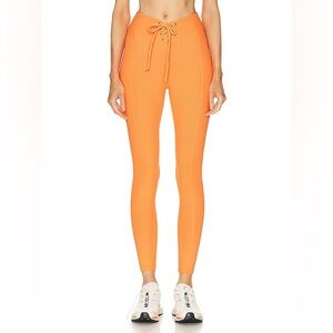 Year of Ours Ribbed Football Legging in Tangerine